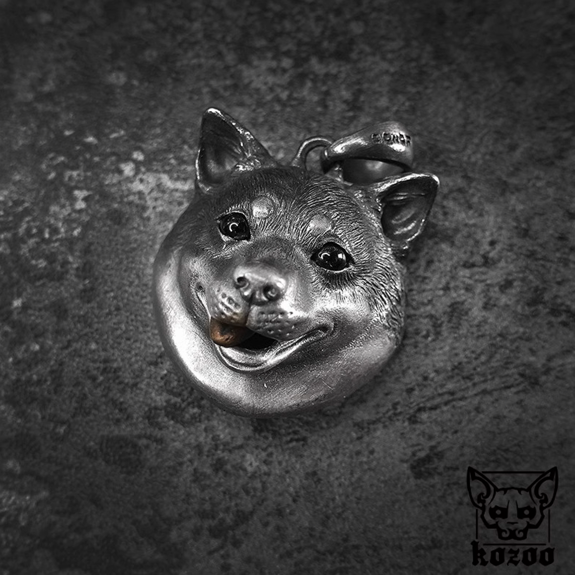 Shiba Inu Silver Pendant - Kozoo